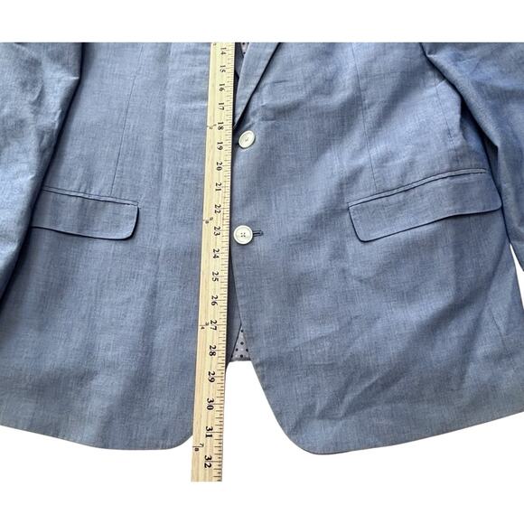 Tommy Hilfiger Blazer Men's 44R Light Blue Sports Coat 2 Button Cotton Jacket* - Picture 3 of 8